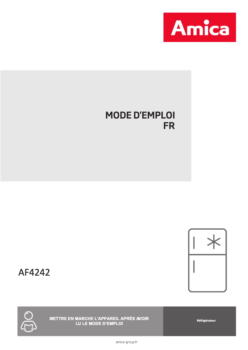 Page n°1 - Manuel utilisateur Amica AF4242