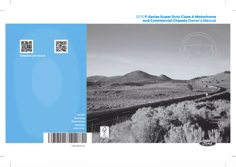 Page 1 de la notice Manuel utilisateur Ford F-59 Commercial Stripped Chassis (2015)