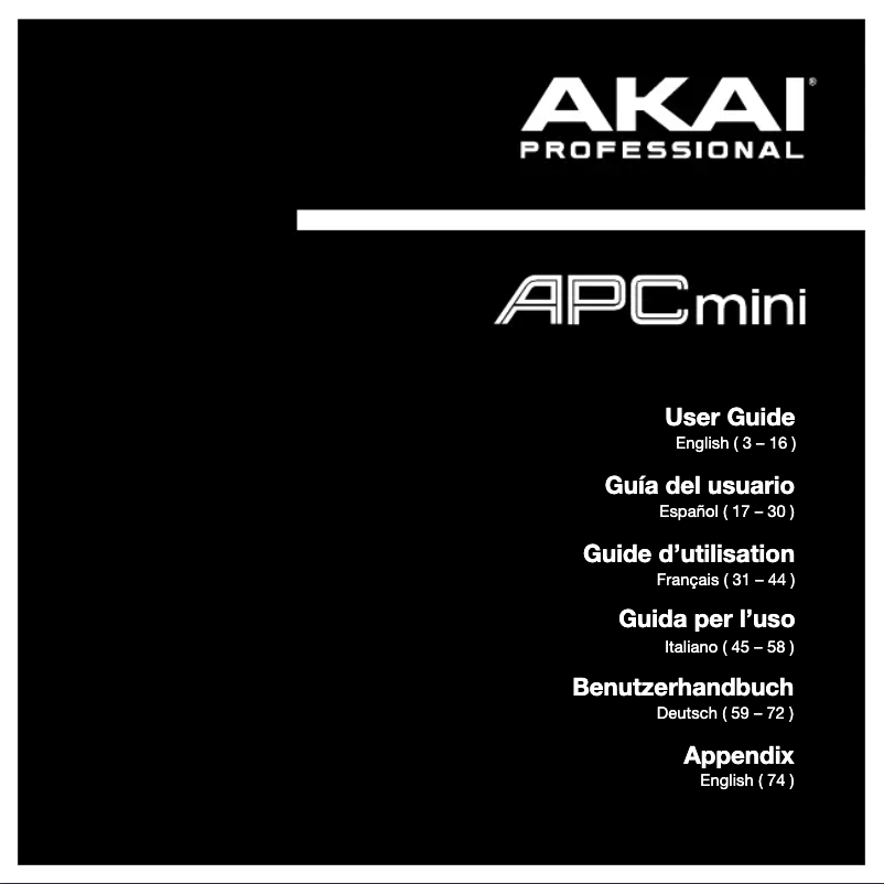 Page n°1 - Manuel utilisateur AKAI APC Mini MKII