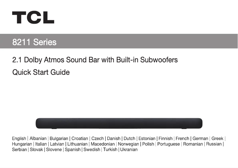 First page image of the manual for TS8211