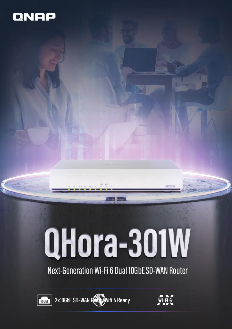 Page 1 of the manual Technical Sheet QNAP QHora-301W