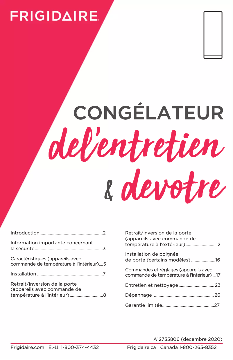 Image de la première page du manuel de l'appareil FFFU20F4VN