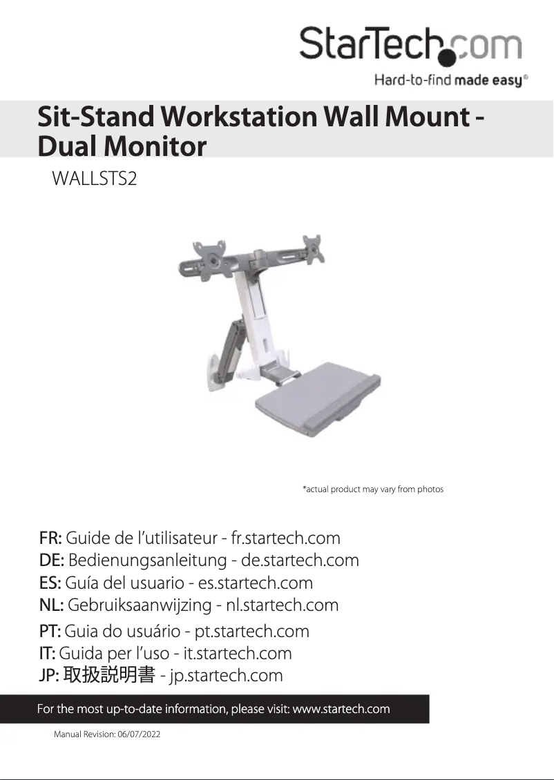 Page n°1 - Manuel utilisateur StarTech.com WALLSTS2