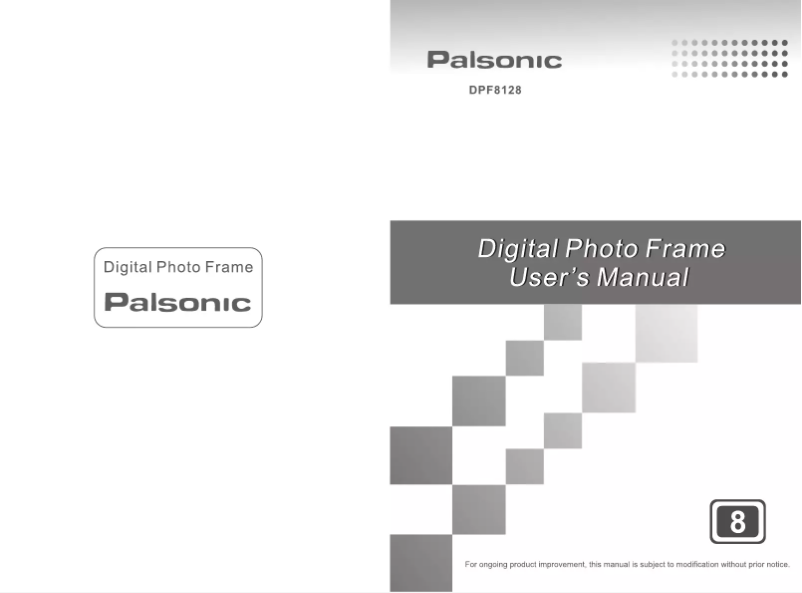 Página 1 del manual Manual de usuario Palsonic DPF8128