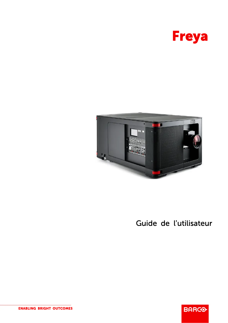 Page 1 de la notice Manuel utilisateur Barco Freya
