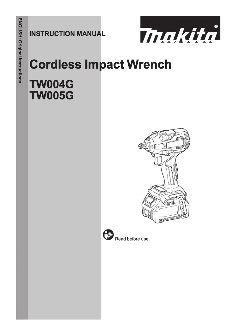 Page n°1 - Manuel utilisateur Makita TW004GD203
