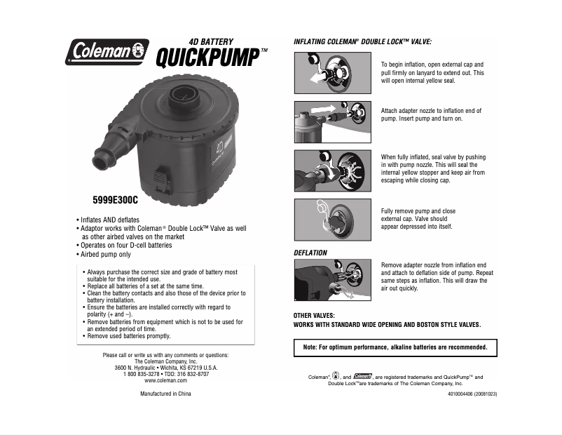Imagen de la primera página del manual del dispositivo 4D QuickPump