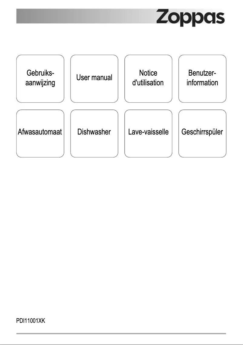 Page 1 de la notice Manuel utilisateur Zoppas PDI11001XK