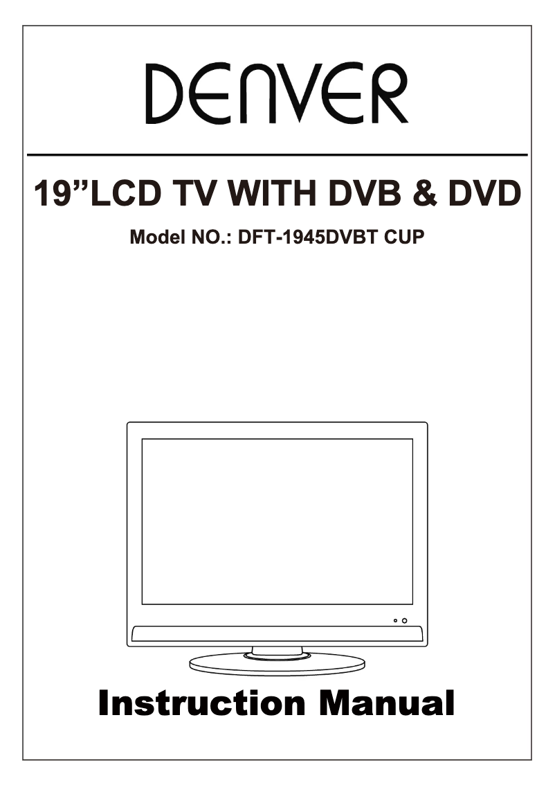 Page 1 de la notice Manuel utilisateur Denver DFT-1945DVBT CUP