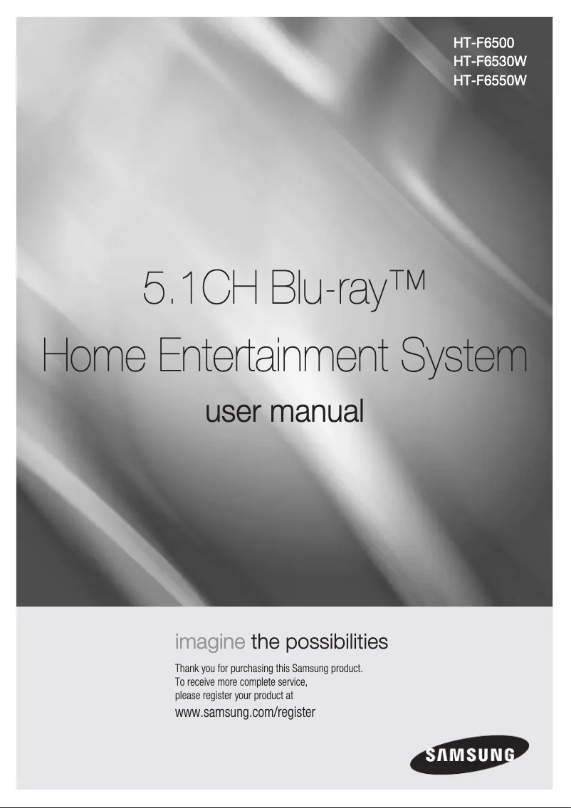 Page n°1 - Manuel utilisateur Samsung HT-F6500
