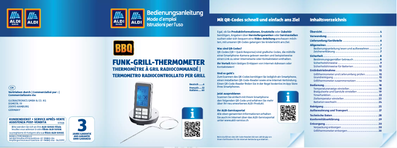 Page n°1 - Manuel utilisateur BBQ Premium GT-TMBBQ-05e