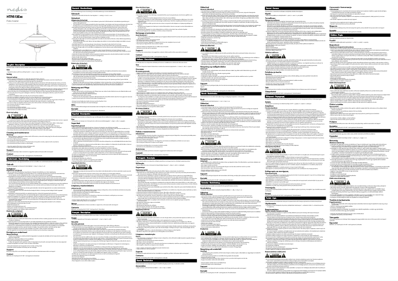 Page 1 de la notice Manuel utilisateur Nedis HTPA13EBK