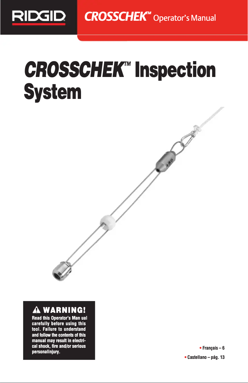 Page 1 de la notice Manuel utilisateur Ridgid CrossChek