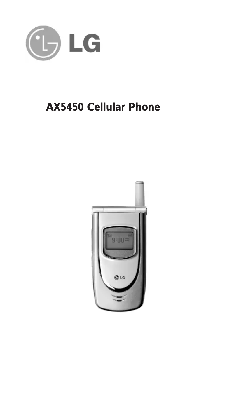 Image de la première page du manuel de l'appareil AX5450
