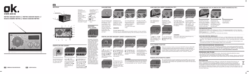 Page 1 of the manual User Manual OK OWR 200-B