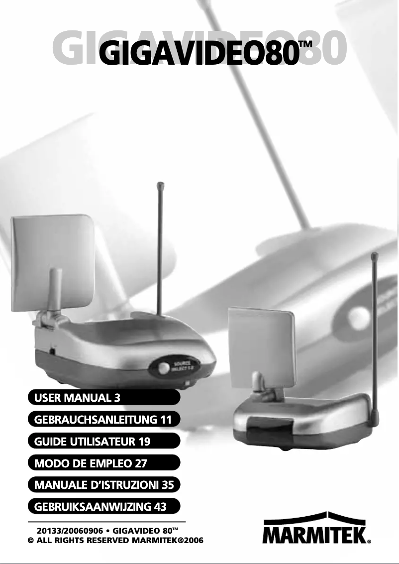 Image de la première page du manuel de l'appareil GigaVideo 80