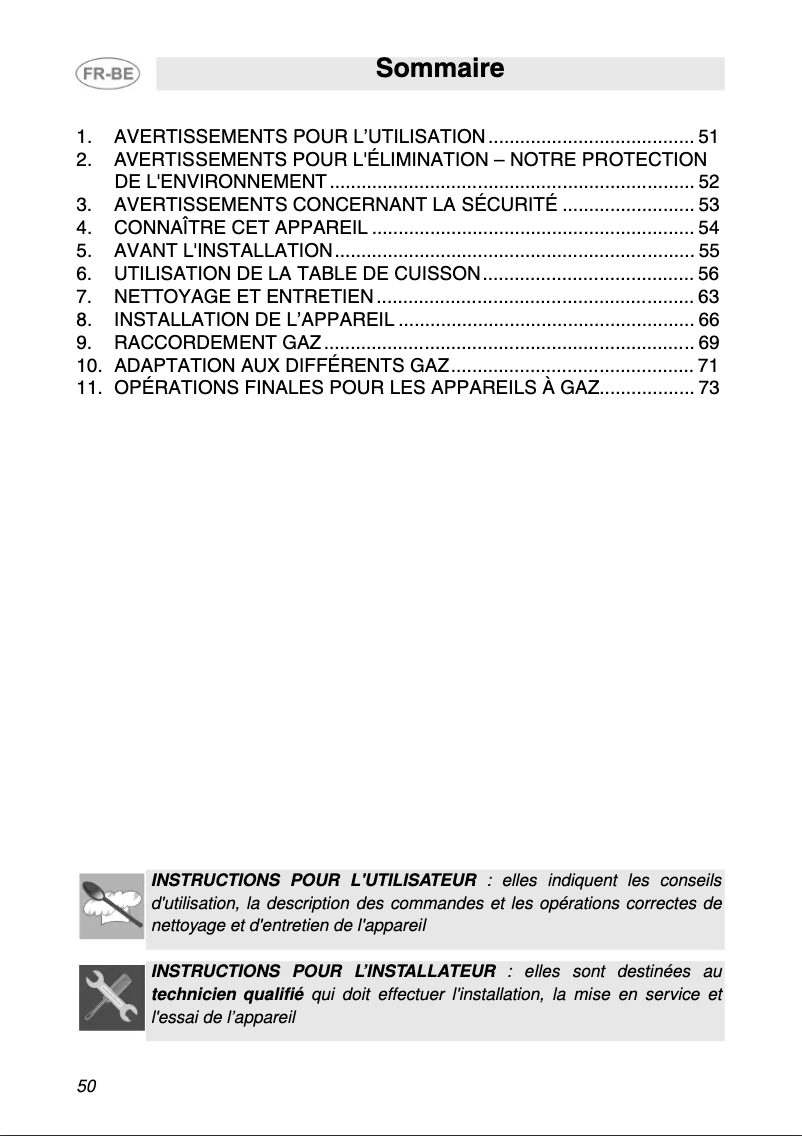 Page 1 de la notice Manuel utilisateur Smeg PDX30R-1