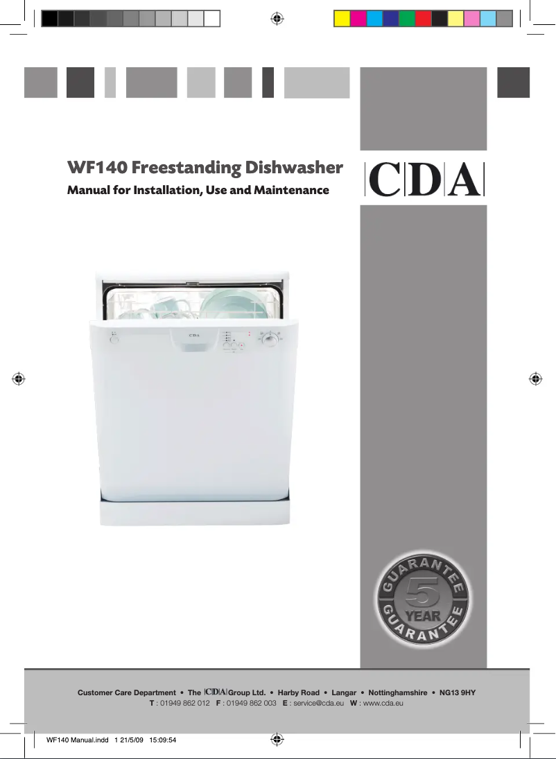 Image de la première page du manuel de l'appareil WF140