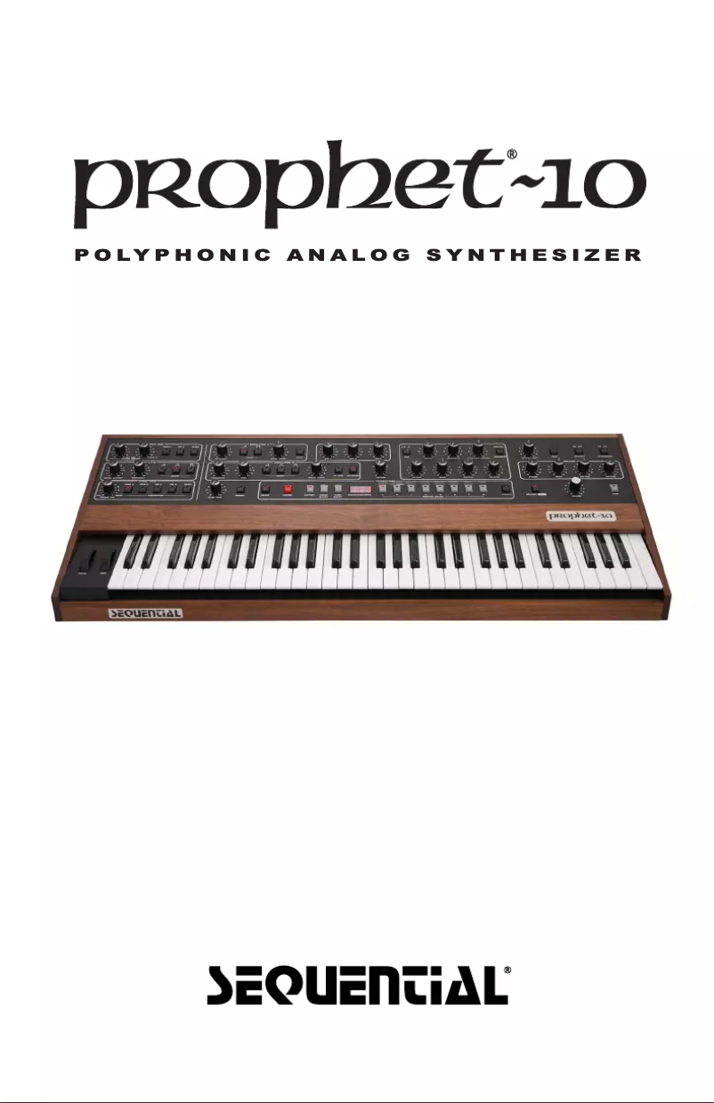 Image de la première page du manuel de l'appareil Prophet-10