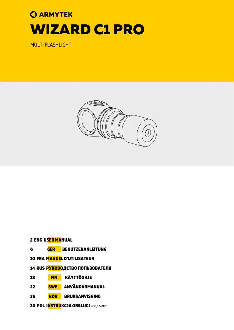 Image de la première page du manuel de l'appareil Wizard C1 Pro