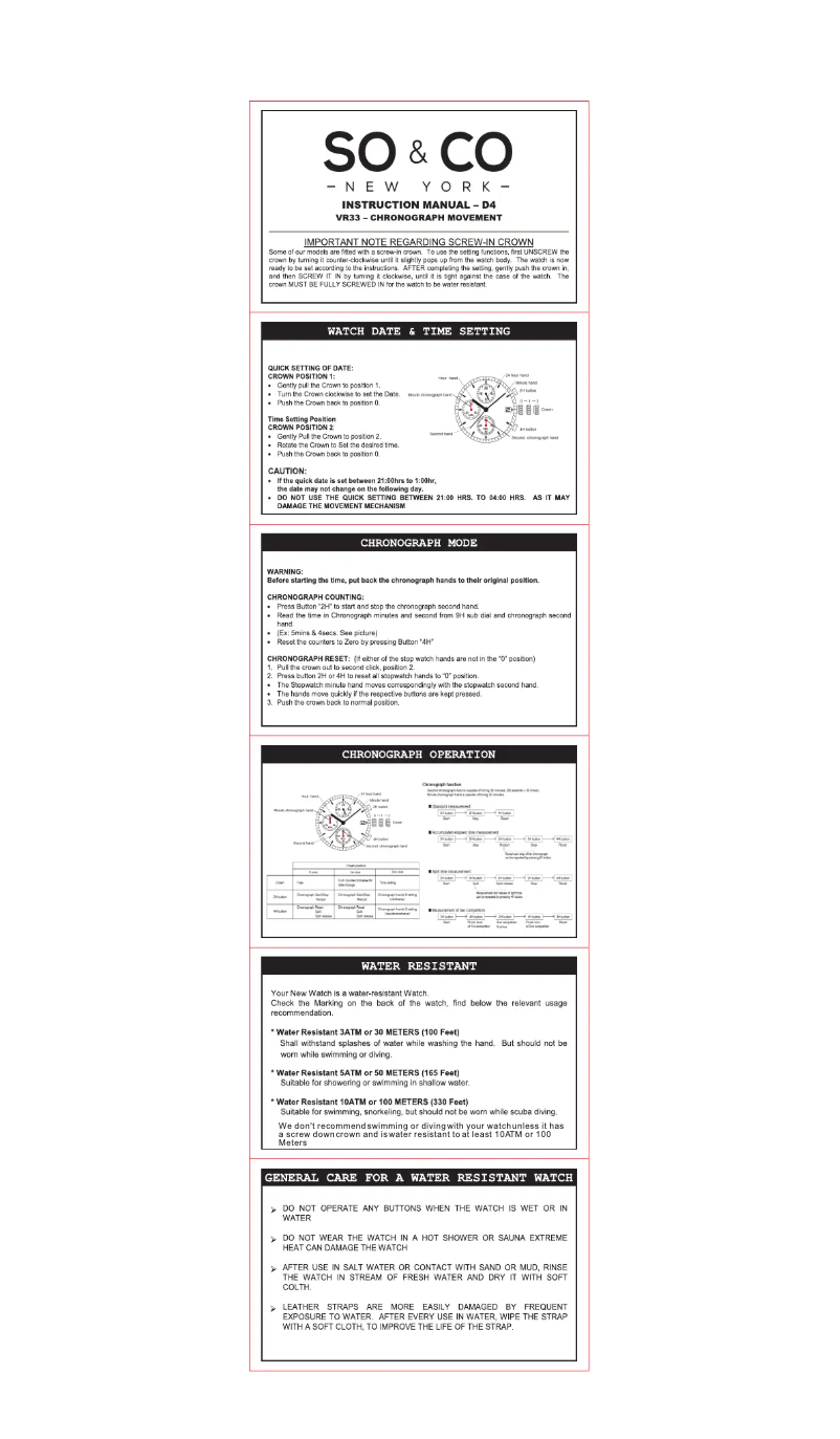 Page 1 de la notice Manuel utilisateur So & Co Tribeca 5266M