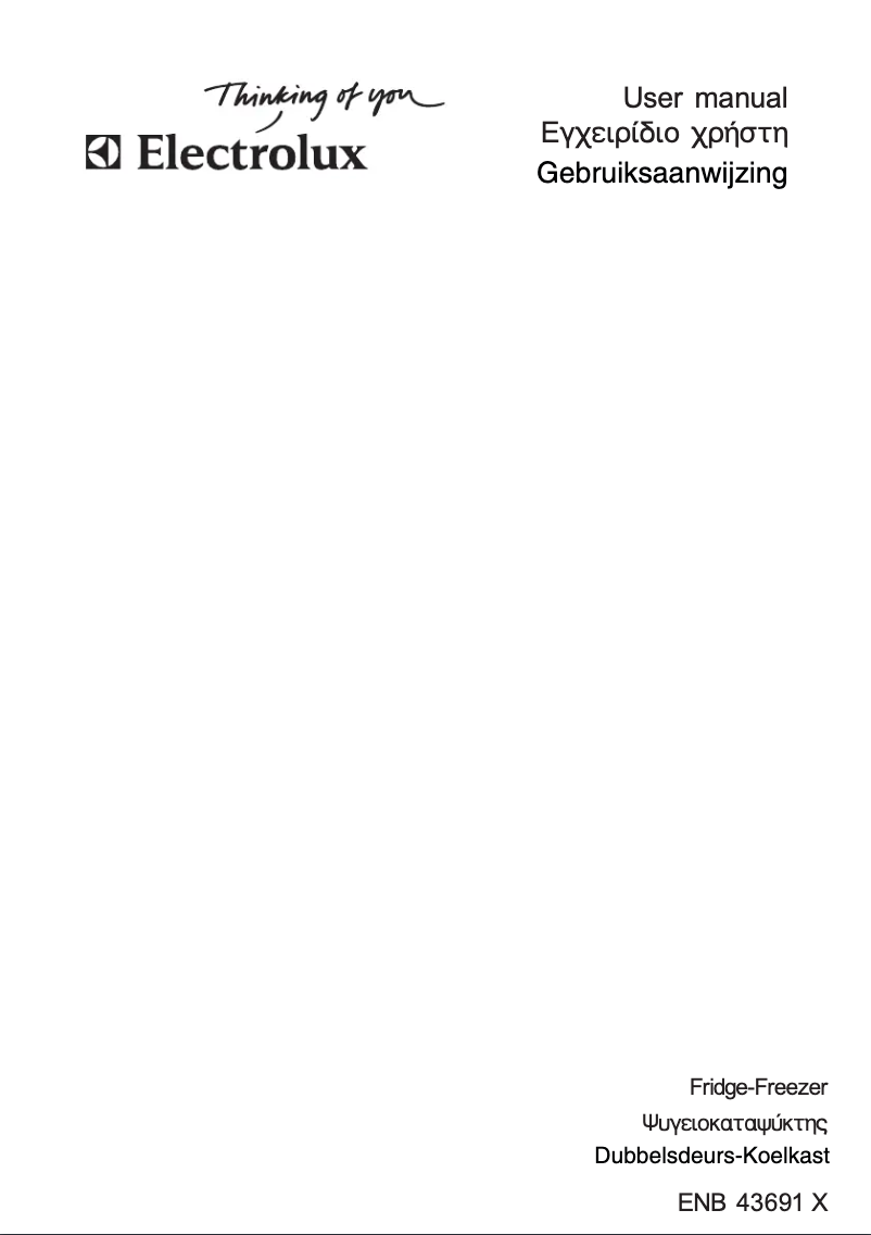Page 1 de la notice Manuel utilisateur Electrolux ENB43691X