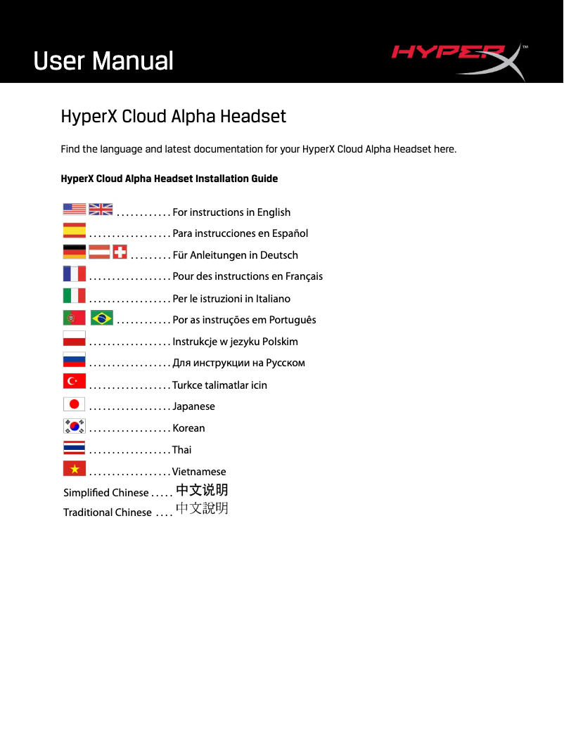 Image de la première page du manuel de l'appareil Cloud Alpha Wireless
