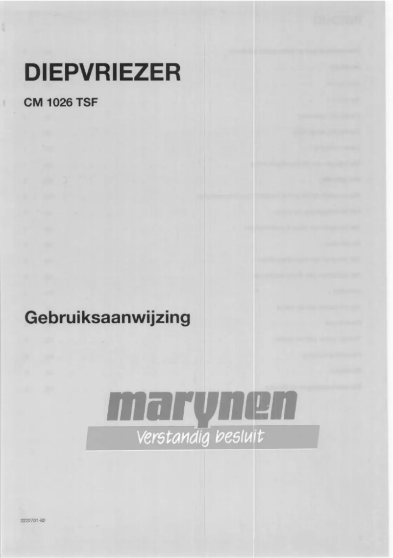Página 1 del manual Manual de usuario Marijnen CM 1026 TSF