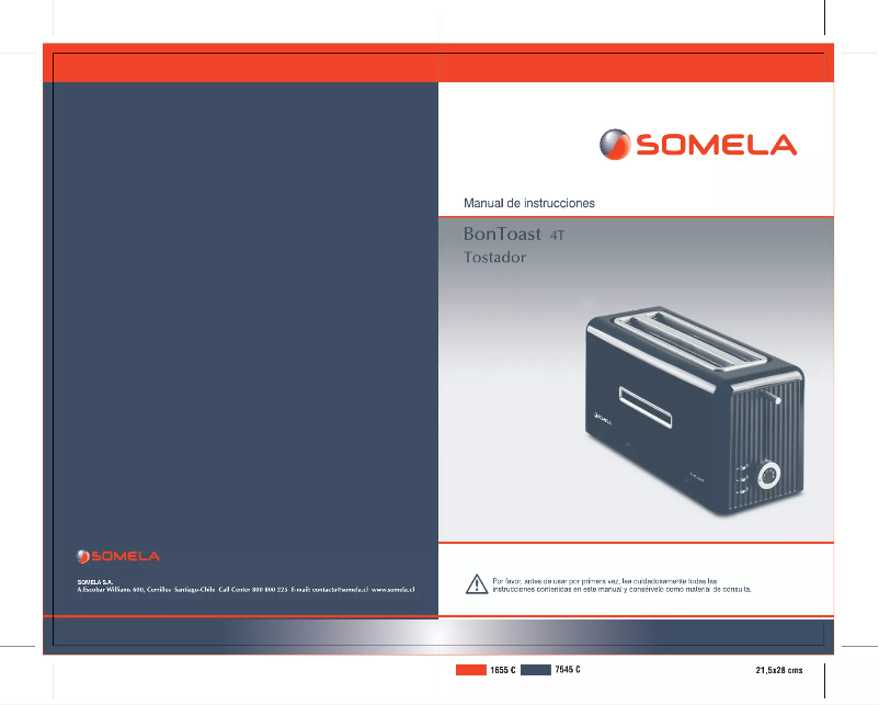 Page n°1 - Manuel utilisateur Somela BonToast 4T
