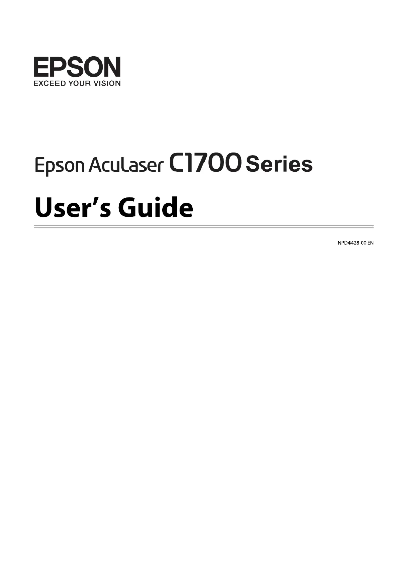 Page n°1 - Mode d'emploi Epson AcuLaser C1700
