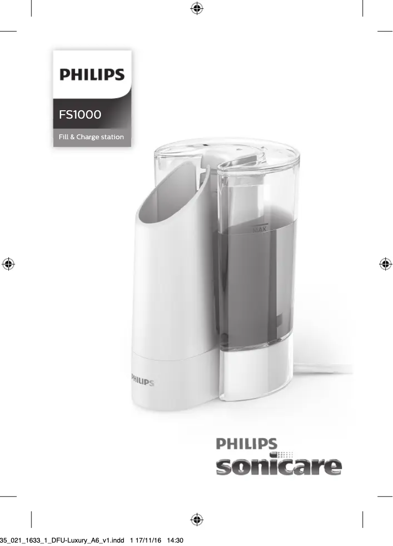 Image de la première page du manuel de l'appareil Sonicare AirFloss HX8460