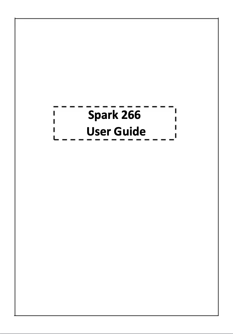 Image de la première page du manuel de l'appareil Spark 266