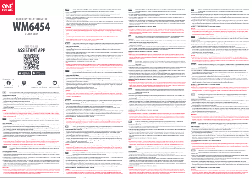 Page 1 de la notice Manuel utilisateur One for all WM6454