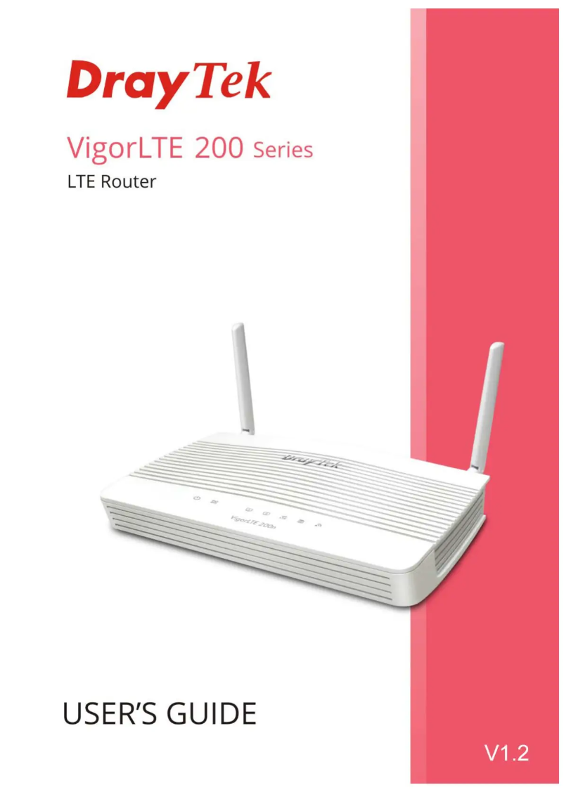 Page 1 de la notice Manuel utilisateur Draytek VigorLTE 200n