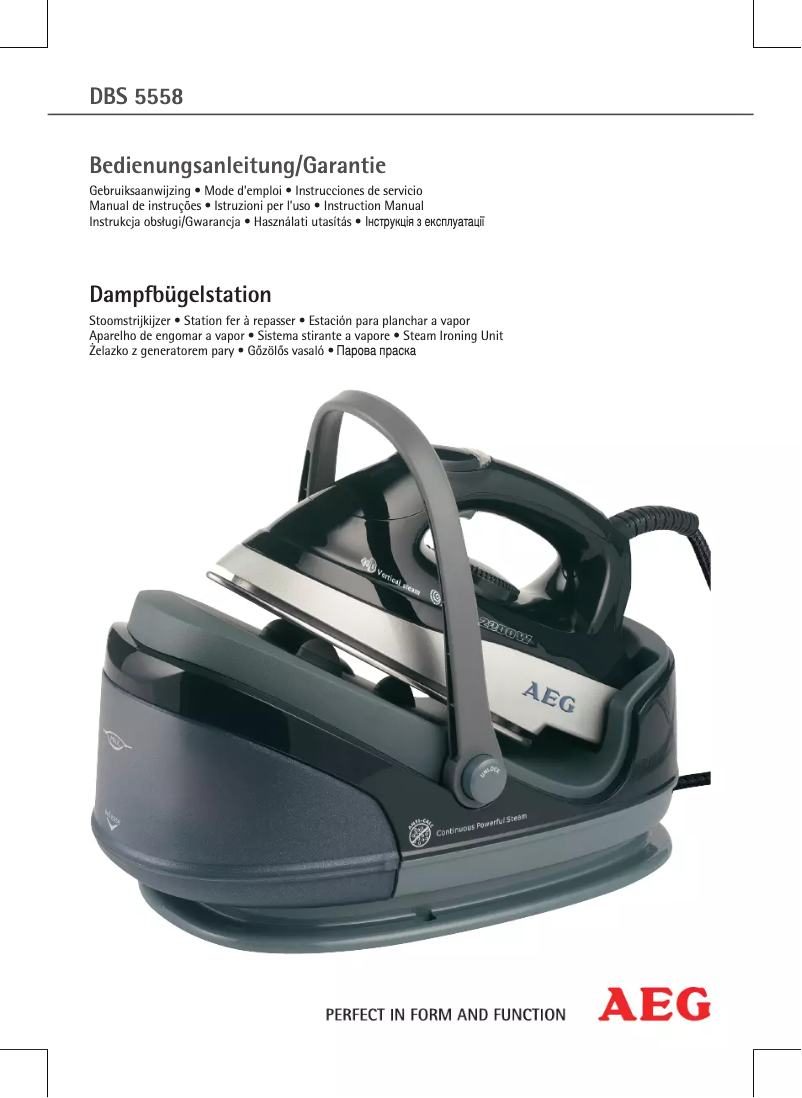 Page 1 de la notice Manuel utilisateur AEG DBS 5558