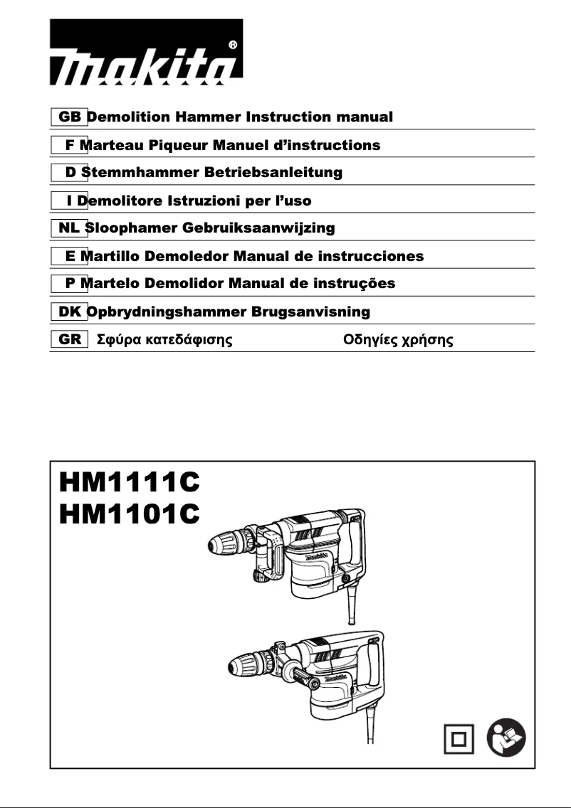 Page n°1 - Manuel utilisateur Makita HM1101C