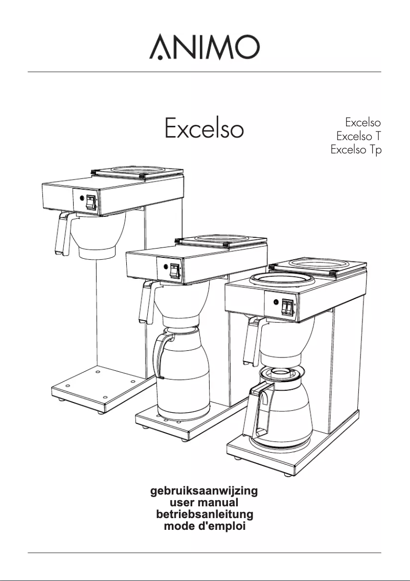 Image de la première page du manuel de l'appareil Excelso