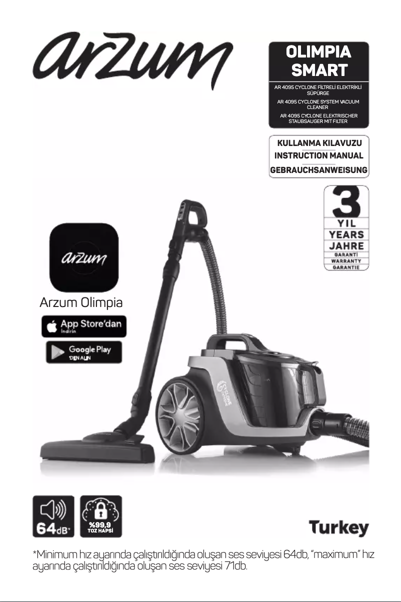 Image de la première page du manuel de l'appareil Olimpia Smart AR4095