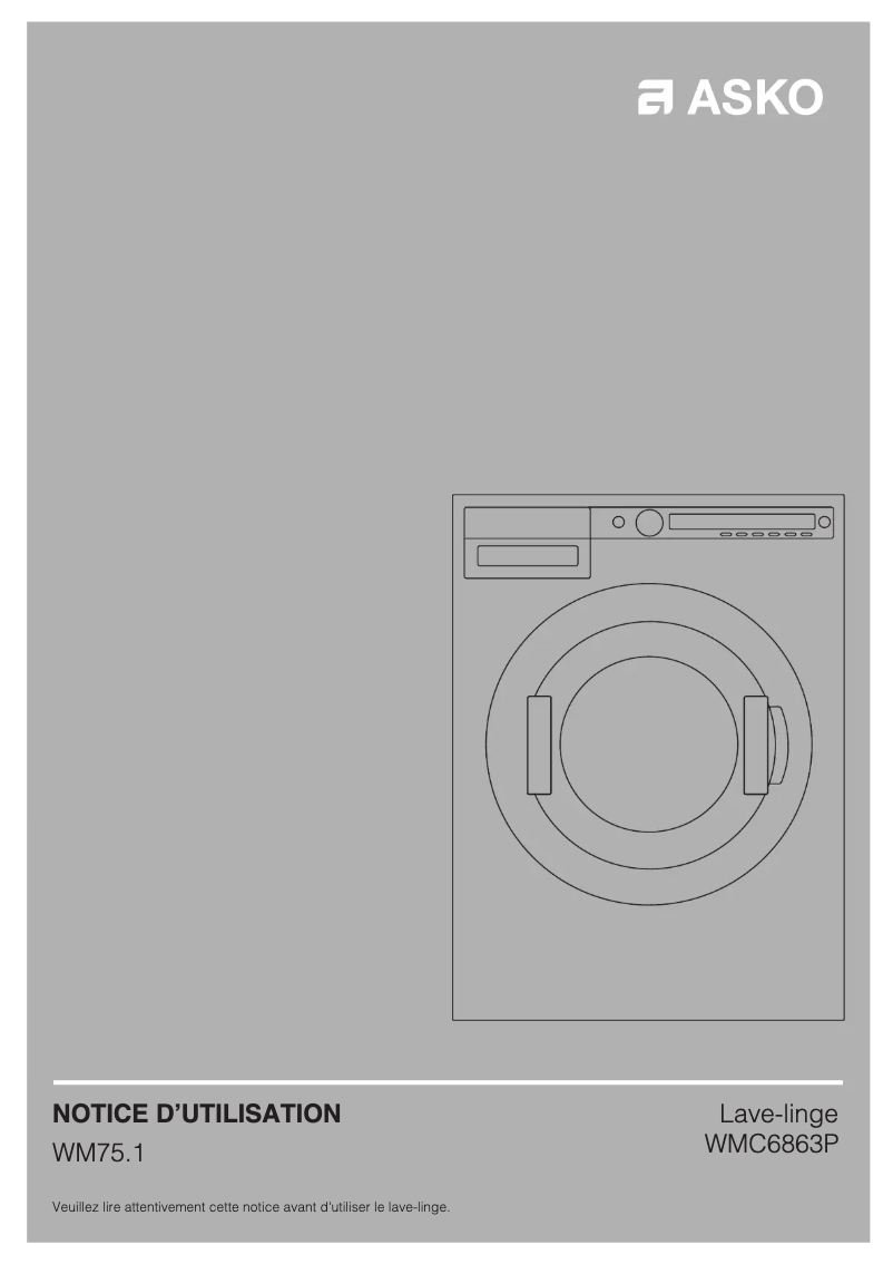 Image de la première page du manuel de l'appareil WMC6863P