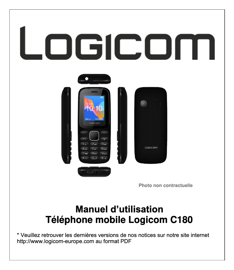 Page n°1 - Manuel utilisateur Logicom :e C-180
