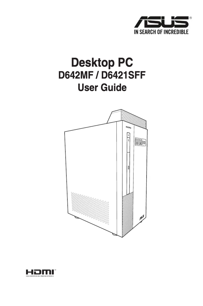 Page n°1 - Manuel utilisateur Asus Pro D642MF