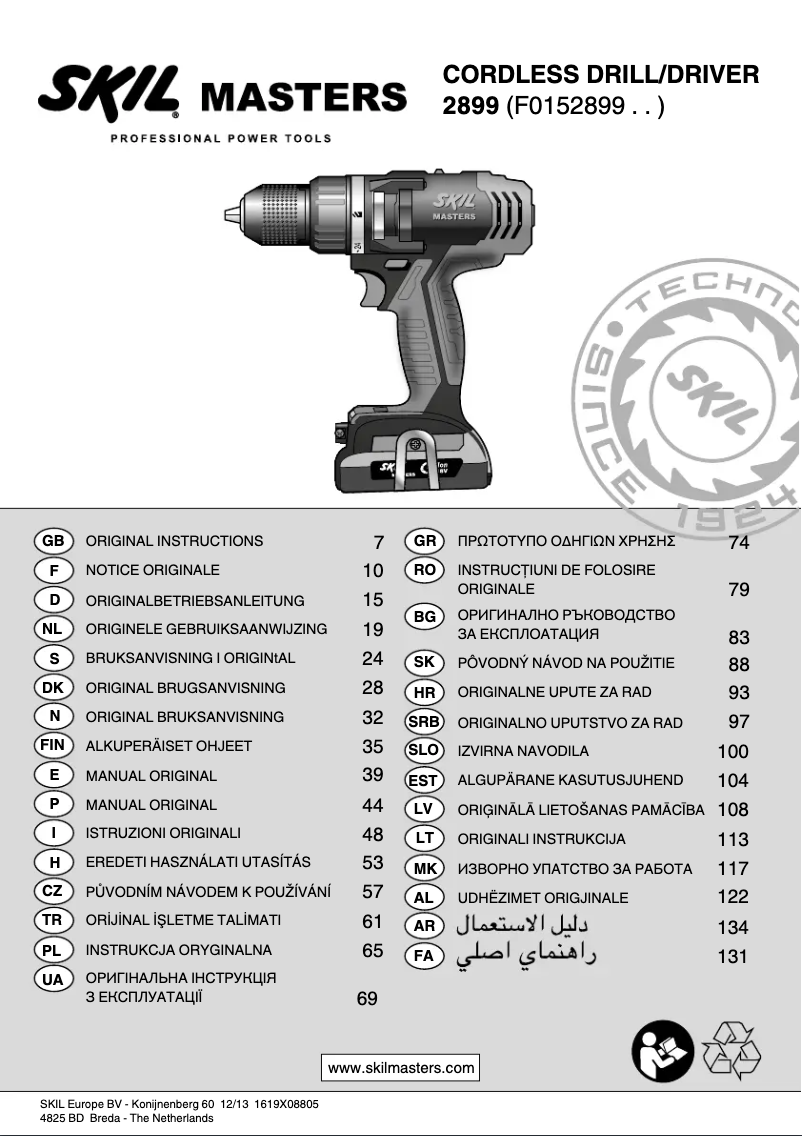 Page 1 de la notice Manuel utilisateur Skil 2899 ME