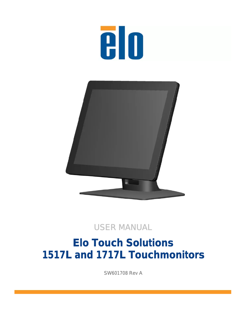 Page 1 de la notice Manuel utilisateur Elo 1517L AccuTouch