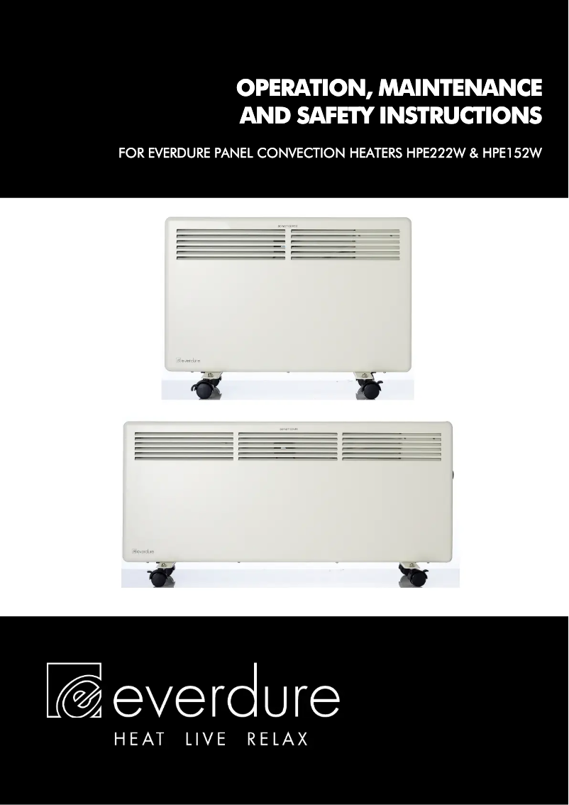 Página 1 del manual Manual de usuario Everdure HPE152W