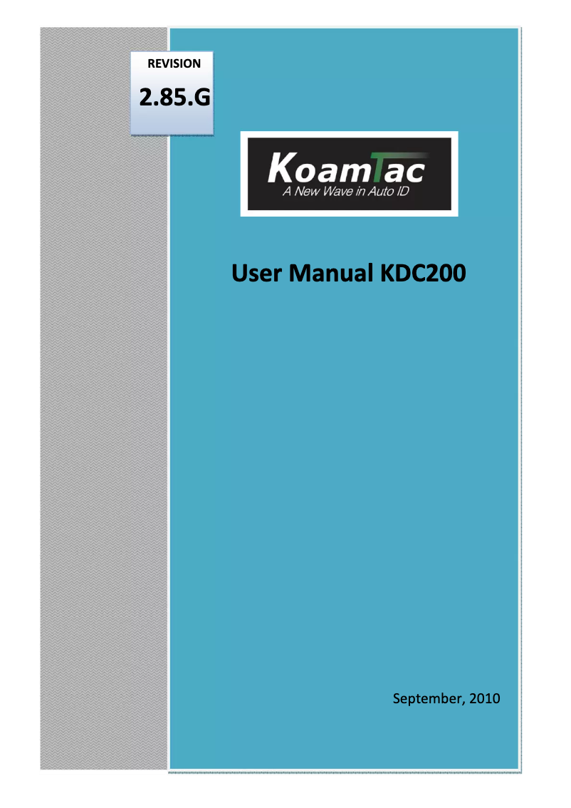 Image de la première page du manuel de l'appareil KDC200