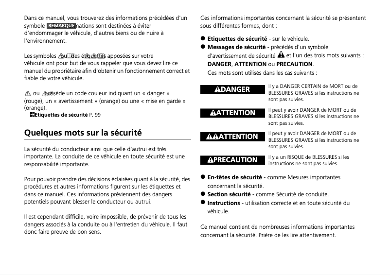 Page 1 de la notice Manuel utilisateur Honda HR-V e:HEV (2022)