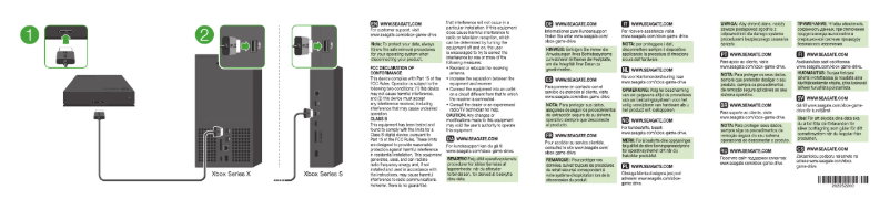 Image de la première page du manuel de l'appareil Game Drive for Xbox
