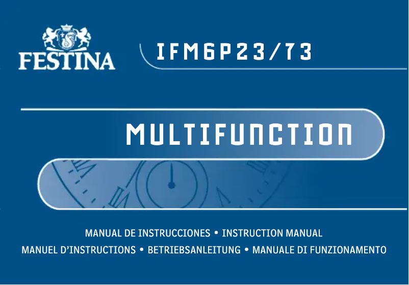 Page 1 de la notice Manuel utilisateur Festina F16779