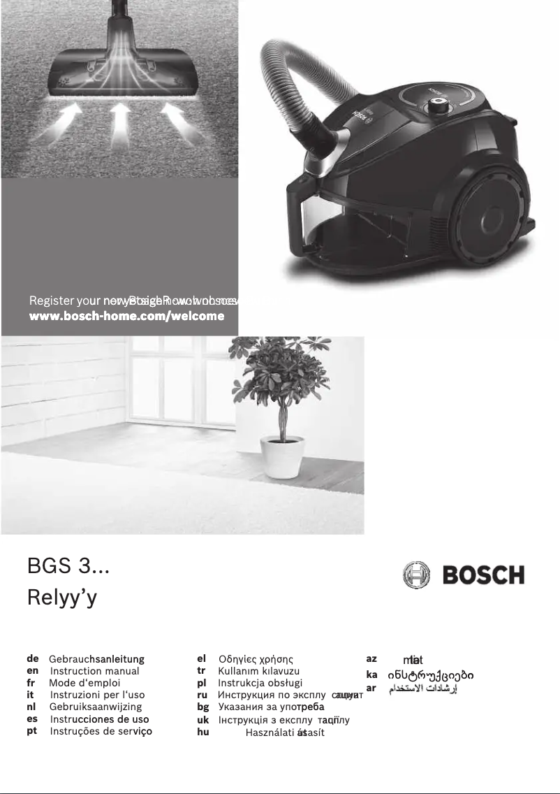 Page n°1 - Manuel utilisateur Bosch BGS3U1800