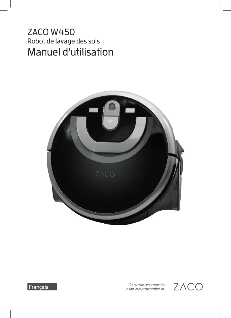Page 1 de la notice Manuel utilisateur Zaco W450